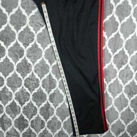 Adidas Track Pants Mens XL Black Red 3 Stripes Athletic Embroidered Logo Sport - Picture 6 of 8